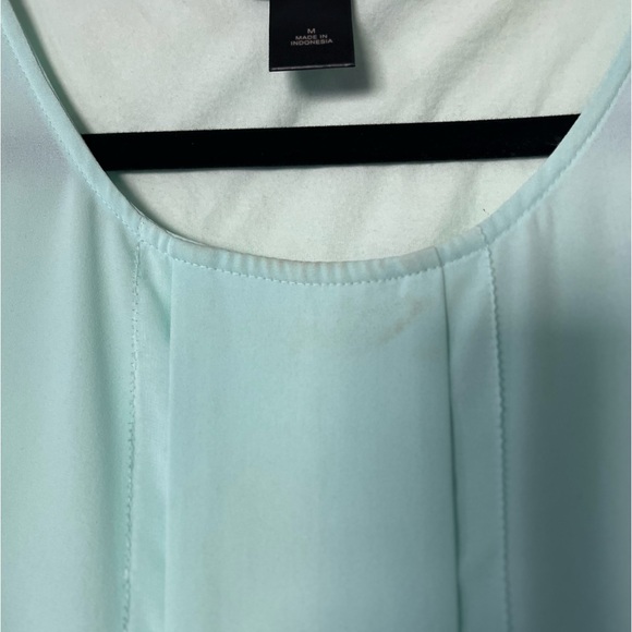 Ann Taylor medium blouse light blue turquoise career sleeveless suit - Picture 2 of 4